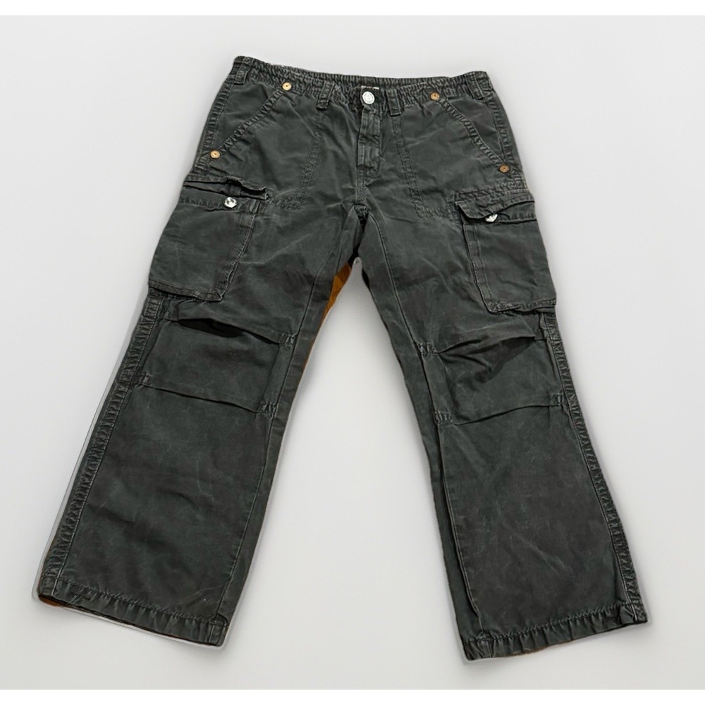 Vintage True Religion Cargo Pants Men's 38 Military Wide Leg Baggy Y2K JNCO Rare